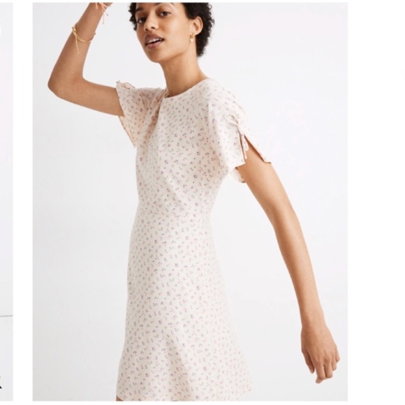 Madewell Dresses & Skirts - Tie-Sleeve Retro Dress in Dutch Dandelions